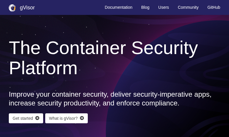 gVisor website rendered by Chrome running in gVisor.
